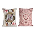 Reversible Queen Card 14x18-inch Decorative Pillow