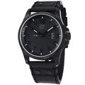 Luminox Men's 'Field' Black Dial Black Leather Strap Quartz Watch