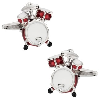 Cuff Daddy Silvertone Drum Kit Cuff Links