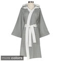 Women's Organic Cotton Silver and White Stripe Robe