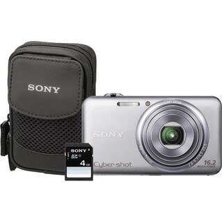 Sony Cyber-shot DSC-WX70 16.2MP Silver Digital Camera Kit