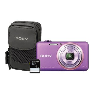 Sony Cyber-shot DSC-WX70 16.2MP Violet Digital Camera Kit