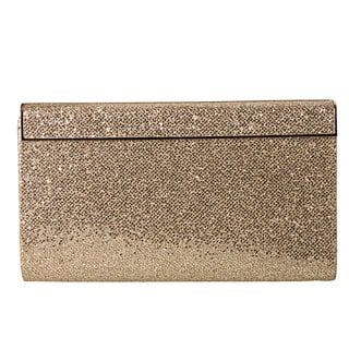 Jimmy Choo 'Cayla' Gold Glitter Fabric Clutch