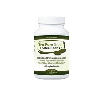Pure Green Coffee Bean Extract 400mg Dietary Supplement with 50-percent Chlorogenic Acids (60 Capsules)