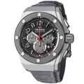 TW Steel Men's 'Ceo Tech' Grey Dial Grey Leather Strap Quartz Watch