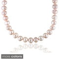 Miadora Freshwater Brown or Pink Pearl Necklace (9-10 mm)