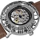 Akribos XXIV Men's Stainless Steel Water-Resistant Automatic Skeleton Strap Watch