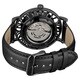 Akribos XXIV Men's Stainless Steel Automatic Skeleton Strap Watch