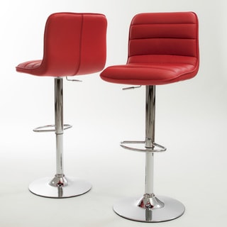 (^ ^)// Christopher Knight Home Agoura Red Bar Stool (Set of 2)