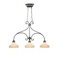3-light oil Rubbed Bronze Island Pendant