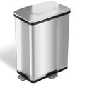 iTouchless 13 Gallon Stainless Steel Step-Sensors Trash Can