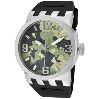 Invicta Men's 'DNA/Camouflage' Black Silicone Watch