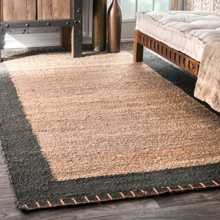 Handmade Alexa Texture Stockholm Jute Rug (7'6 x 9'6)