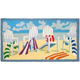 Adirondack Chair Blue Indoor/ Outdoor Rug (1'9 x 2'9)