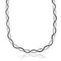 Finesque Silver Overlay 1/4ct TDW Black Diamond Infinity Necklace