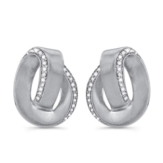 Sterling Silver 1/6ct TDW Diamond Swirl Earrings (J-K, I2-I3)