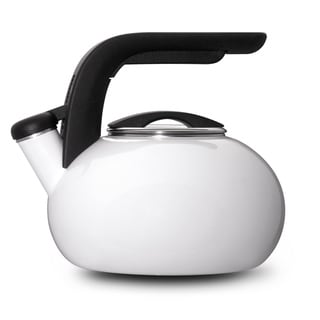 KitchenAid White 1.5-qt. Porcelain/ Enamel Whistling Teakettle