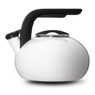 KitchenAid White 2-qt. Porcelain/ Enamel Whistling Teakettle