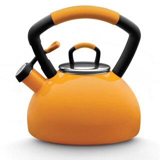 KitchenAid Mustard 2.25-qt. Porcelain/ Enamel Whistling Teakettle