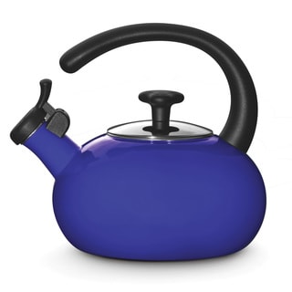 Rachael Ray Blue 1.5-qt. Porcelain/ Enamel Teakettle