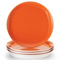 Rachael Ray 'Round and Square' 4-piece Tangerine Dinner Plate Dinnerware Set