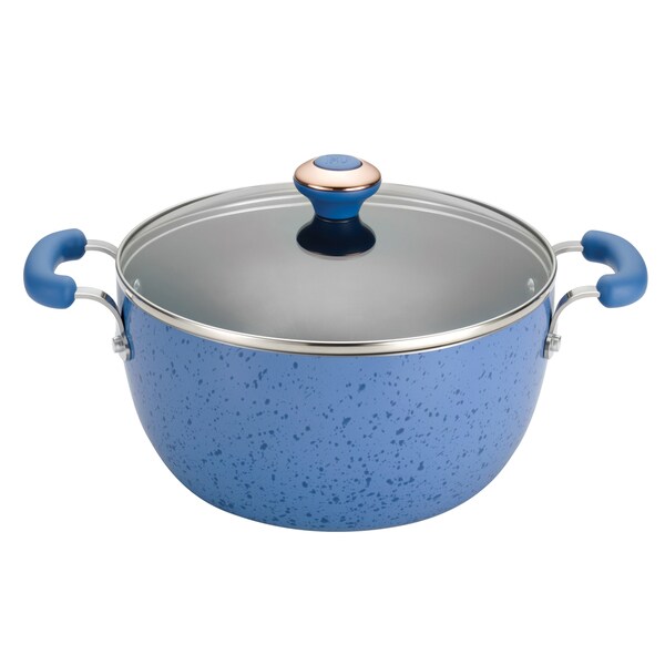 Paula Deen Signature Collection Porcelain Nonstick 5 1/2-quart Blueberry Speckle Covered Casserole