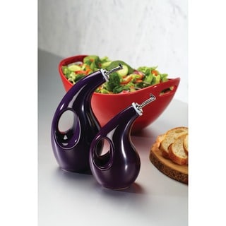 Rachael Ray Serveware Purple EVOO and Vinegar Bottles