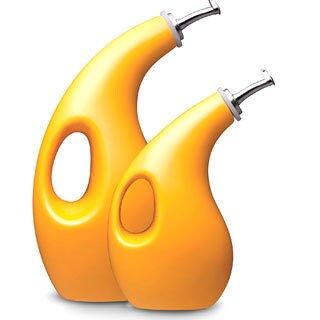 Rachael Ray Serveware Yellow EVOO and Vinegar Bottles