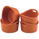 Rachael Ray Stoneware 4-piece Orange Bubble and Brown Ramekin Set