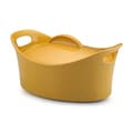 Rachael Ray Stoneware 4.25-Quart Yellow Casseroval Covered Baking Dish