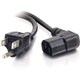 C2G 6ft 18 AWG Universal Right Angle Power Cord (NEMA 5-15P to IEC320
