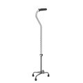 Drive Medical Small Base Quad Cane with Tab Lock Silencer and Triangular Padded Hand Grip
