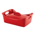 Rachael Ray Stoneware 3.5-quart Red Covered Casserole Dish