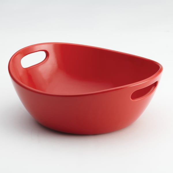 Rachael Ray Stoneware 10-Inch Red Veggie Bowl