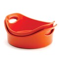 Rachael Ray Stoneware 2-Piece Orange Open Baker Set