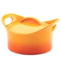Rachael Ray Stoneware 2.75-Quart Gradient Orange Round Covered Casserole