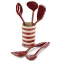 Paula Deen Signature Tools 6-Piece Red Tool and Crock Set