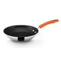 Rachael Ray Stainless Steel Cookware Orange Handle 10-Inch Skillet