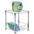 Honey Can Do Chrome Commercial Storage Table with Basket