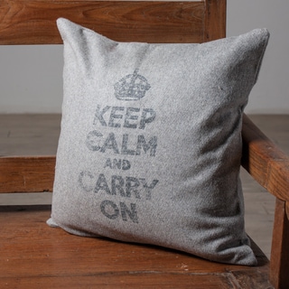 Keep Calm Grey Accent PIllow (India)