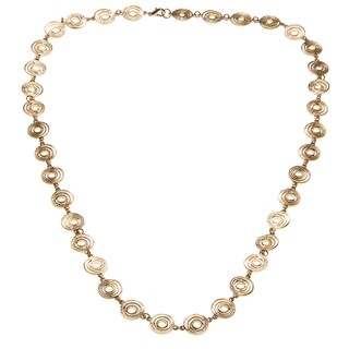 Alexa Starr Goldtone Long Interlocking Ring Necklace
