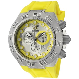 Invicta Men's 'Venom/Reserve' Yellow Silicone Watch