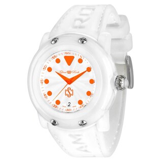Glam Rock Women's 'Crazy Sexy Cool' White Silicone Watch