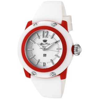 Glam Rock Women's 'Miss Miami Beach' White Silicone Watch