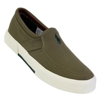 Polo Ralph Lauren Men's 'Faxon' Olive Canvas Sneakers