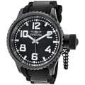 Invicta Men's 'Russian Diver' Black Polyurethane Watch