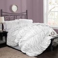 Lush Decor Venetian 4-Piece White Comforter Set