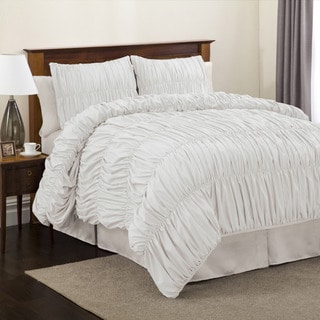 Lush Decor Venetian 4-Piece White Comforter Set
