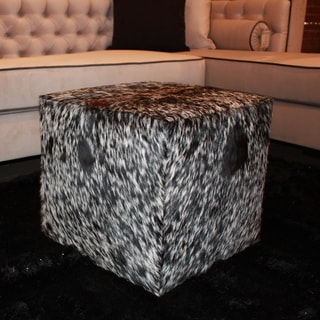 Decenni Genuine Cowhide Ottoman