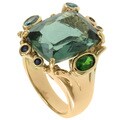 Michael Valitutti Two-tone Multi-gemstone Ring